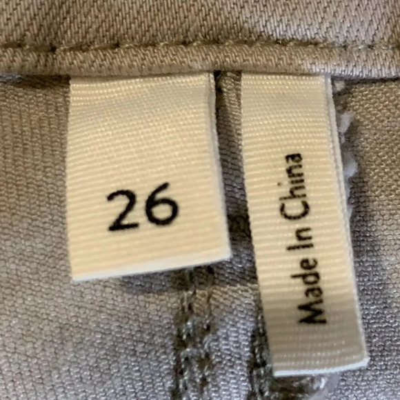 Paige Women's‎ Mayslie Jogger Light Gray Mid Rise Zip Hem Stretch Pants Size 26 - Picture 7 of 14